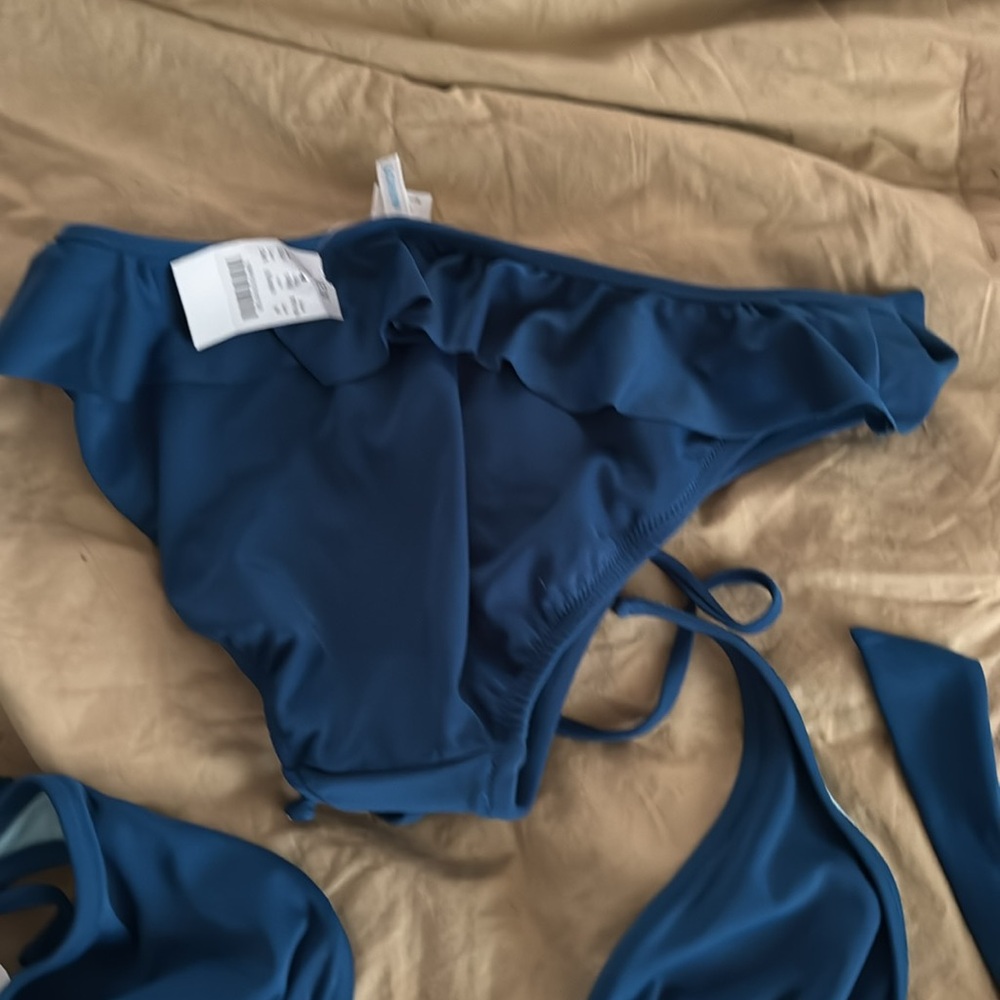 Blue Ruffled Bikini Set - Picture 3 of 3